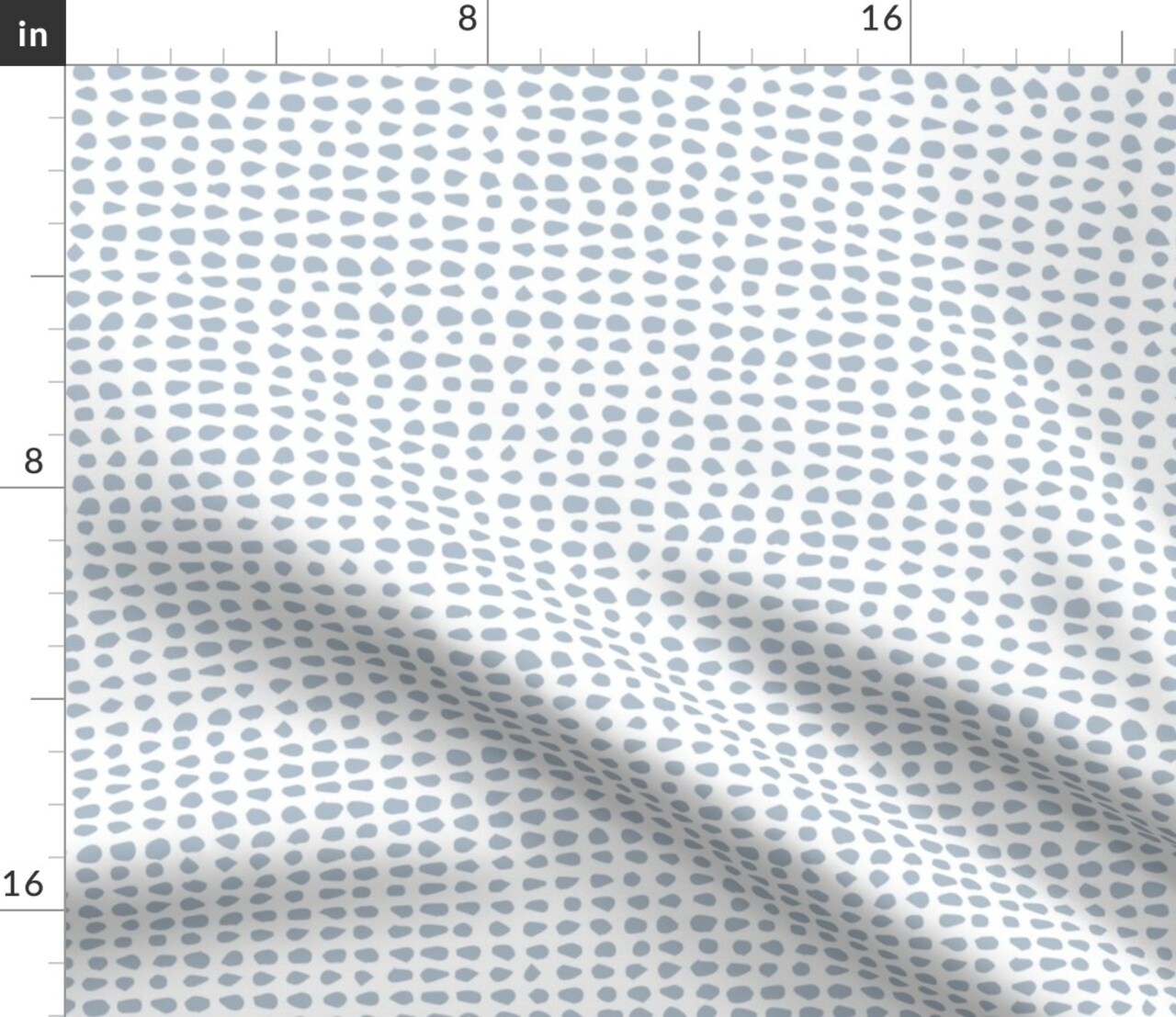 Gray Blue Dots Minimal Simple Modern Neutral Custom Printed Fabric by Spoonflower Various Fabrics by the Yard or Fat Quarter